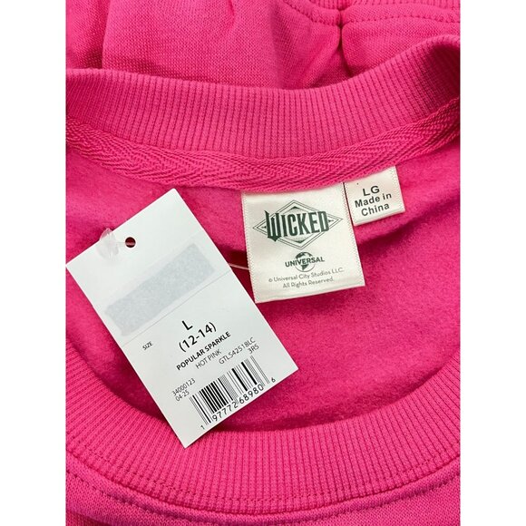 WICKED Womens POPULAR Sweatshirt Large Pink - Picture 8 of 10